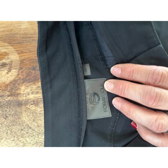 FORAY GOLF Women's Black Core Original Slim Straight Activewear Pants Size 2 - Picture 5 of 7